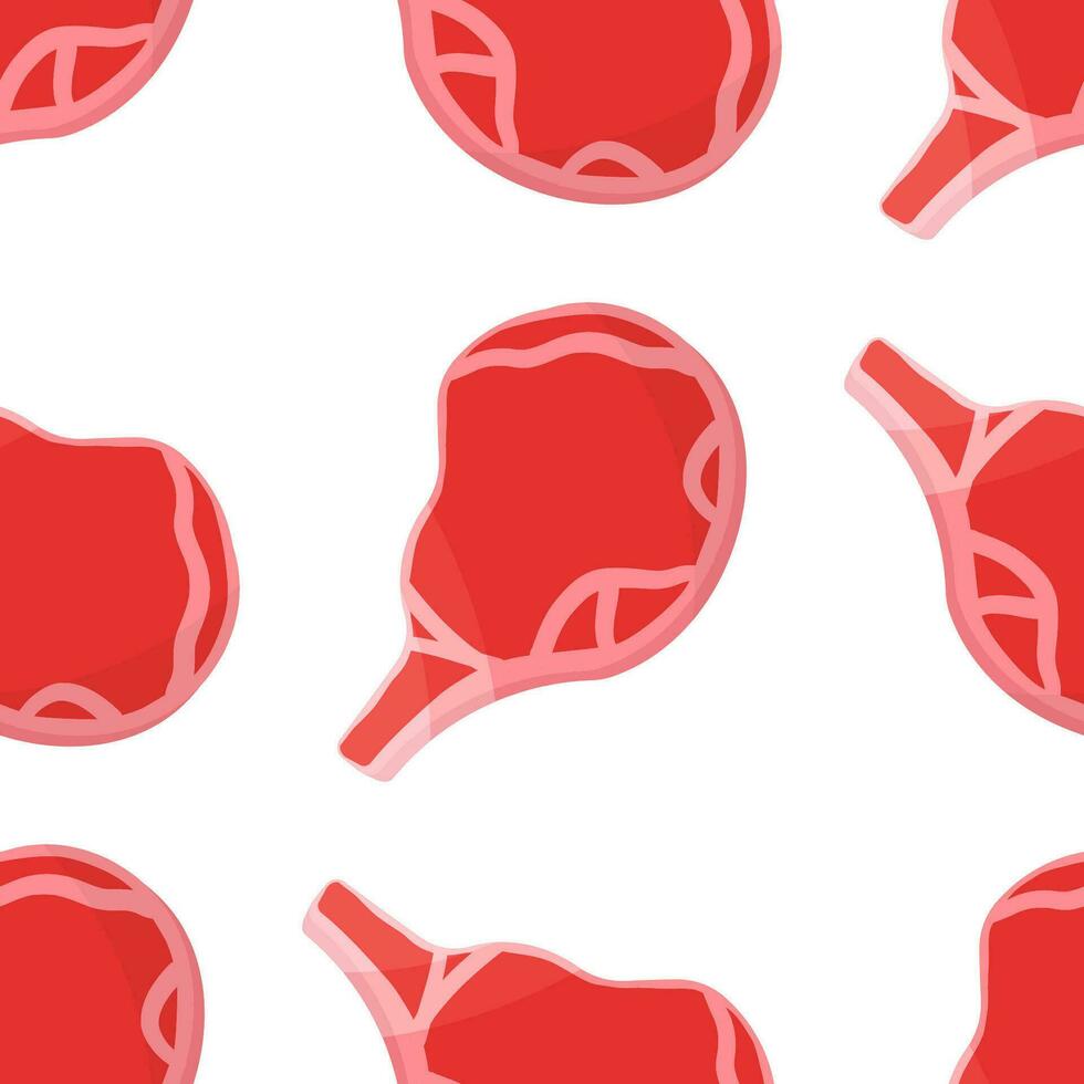 meat raw fresh red steak bone pattern vector