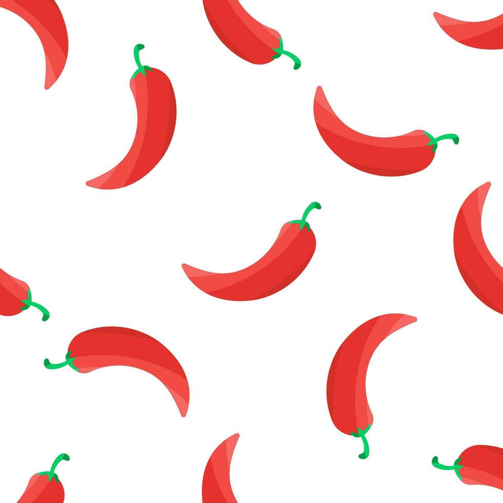 pepper red chili pepper pattern spicy vegetable vector