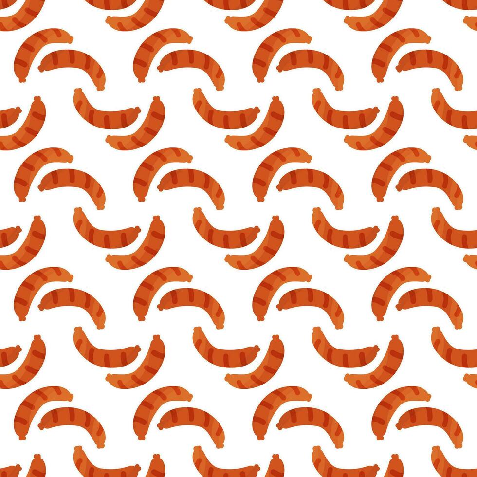 sausage meat kebab fry cook background pattern vector