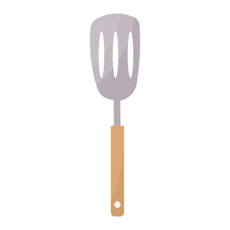 kitchen spatula with slits chef element icon vector