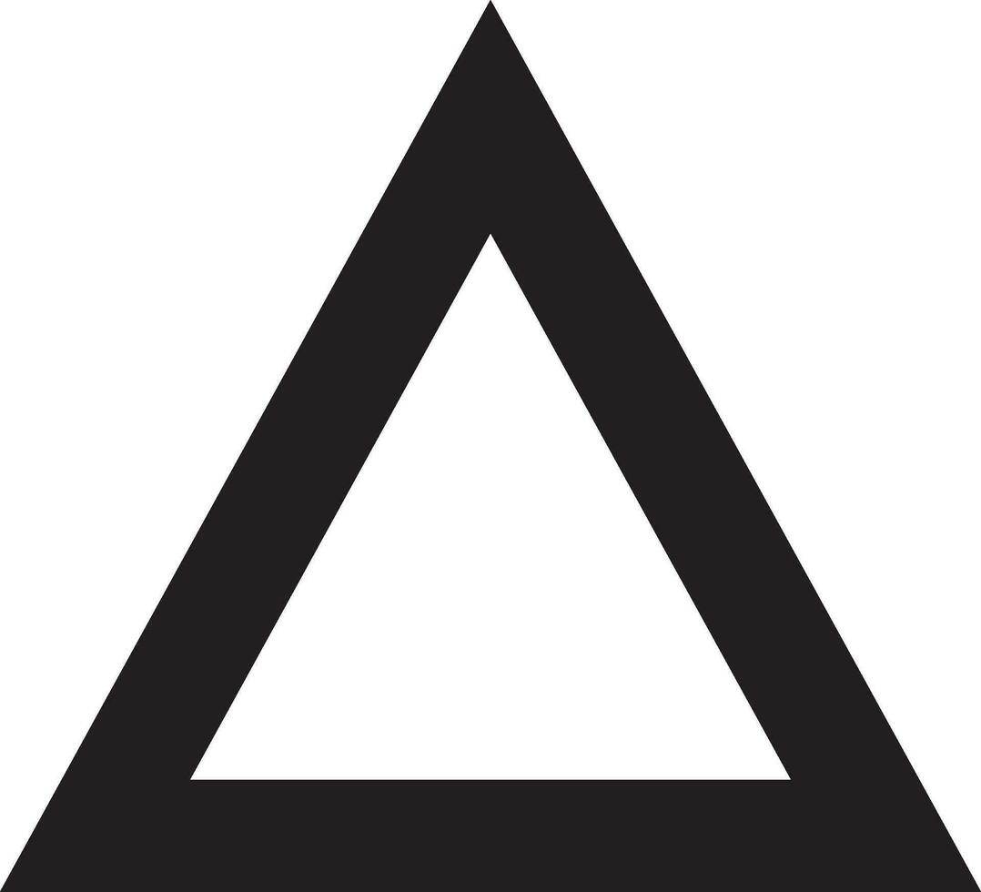 triangle shape arrow  black outline icon  design graphic symble element on png file transparent vector illustration