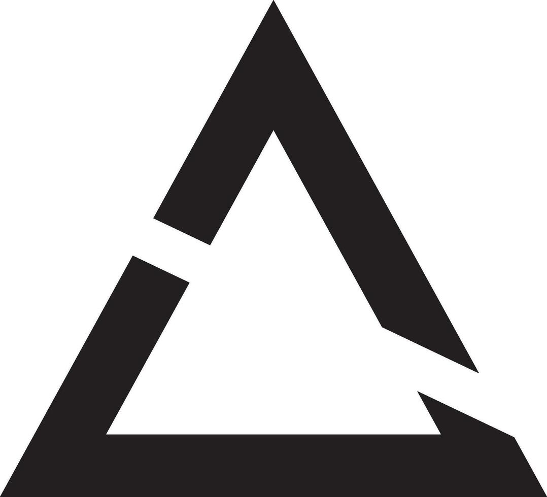 triangle shape arrow  black outline icon  design graphic symble element on png file transparent vector illustration