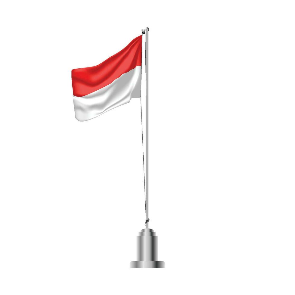 indonesio bandera vector illistration