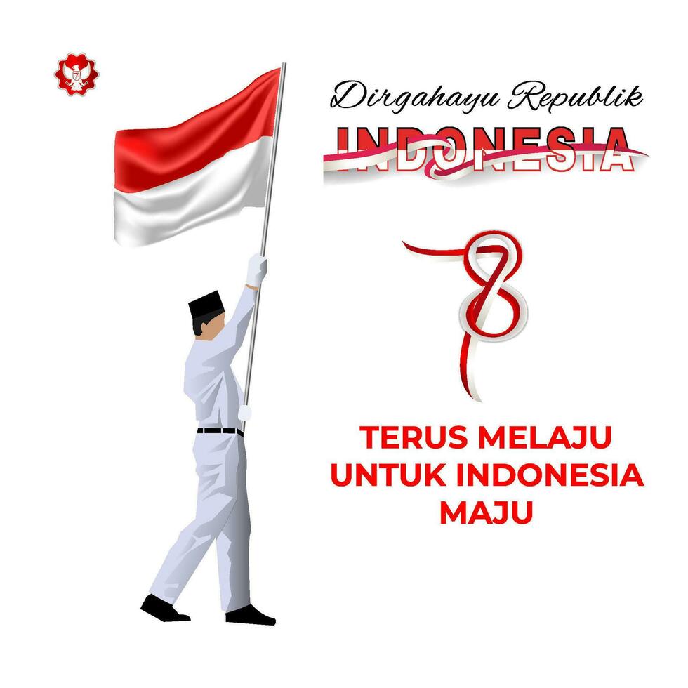 indonesio independencia día vector
