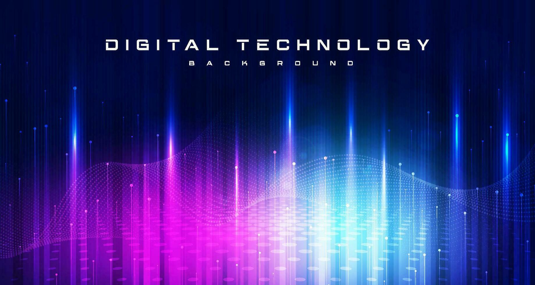 Abstract digital technology futuristic circuit blue pink background, Cyber science tech, Innovation communication future, Ai big data, internet network connection, Cloud hi-tech illustration vector