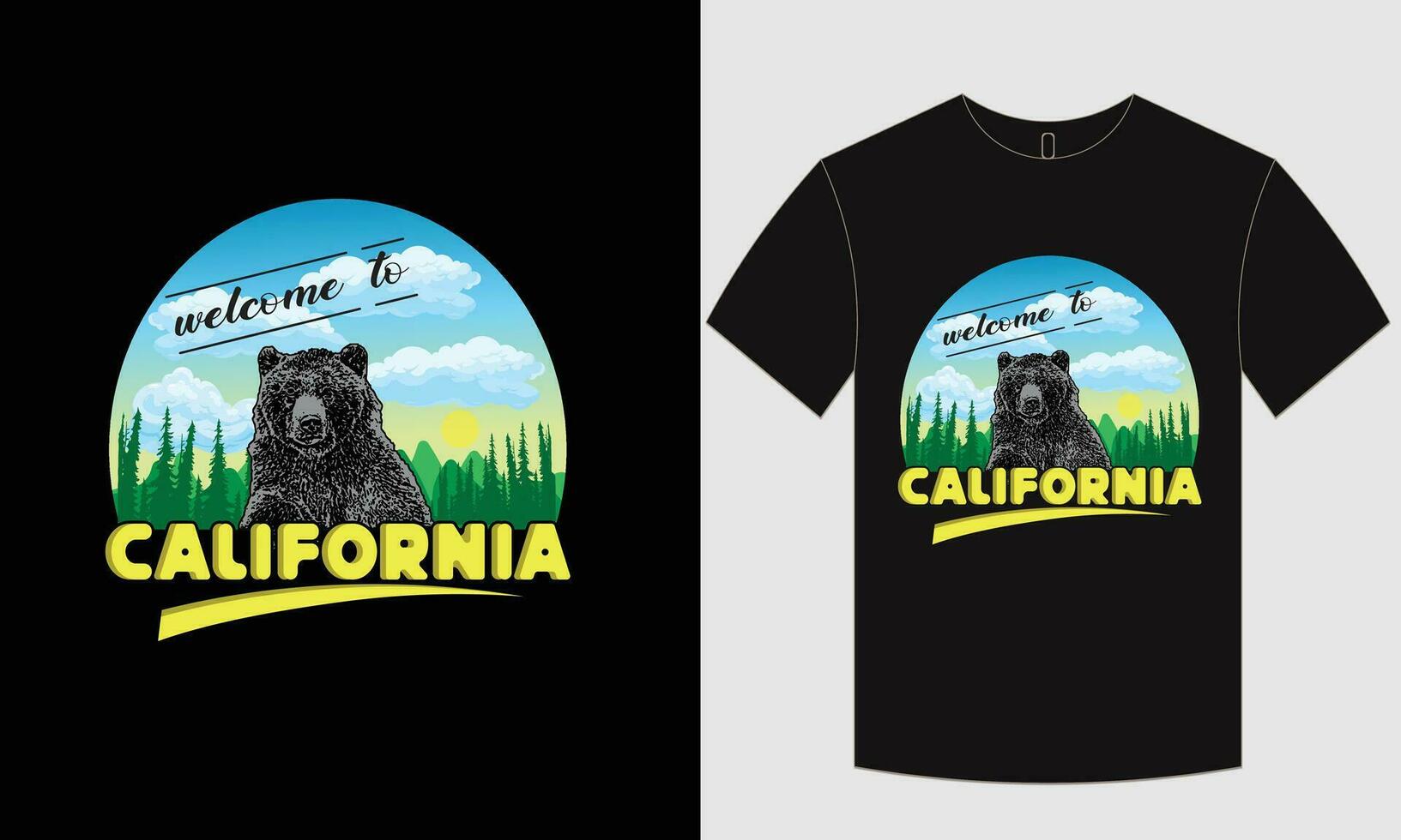 California y verano camiseta diseño vector