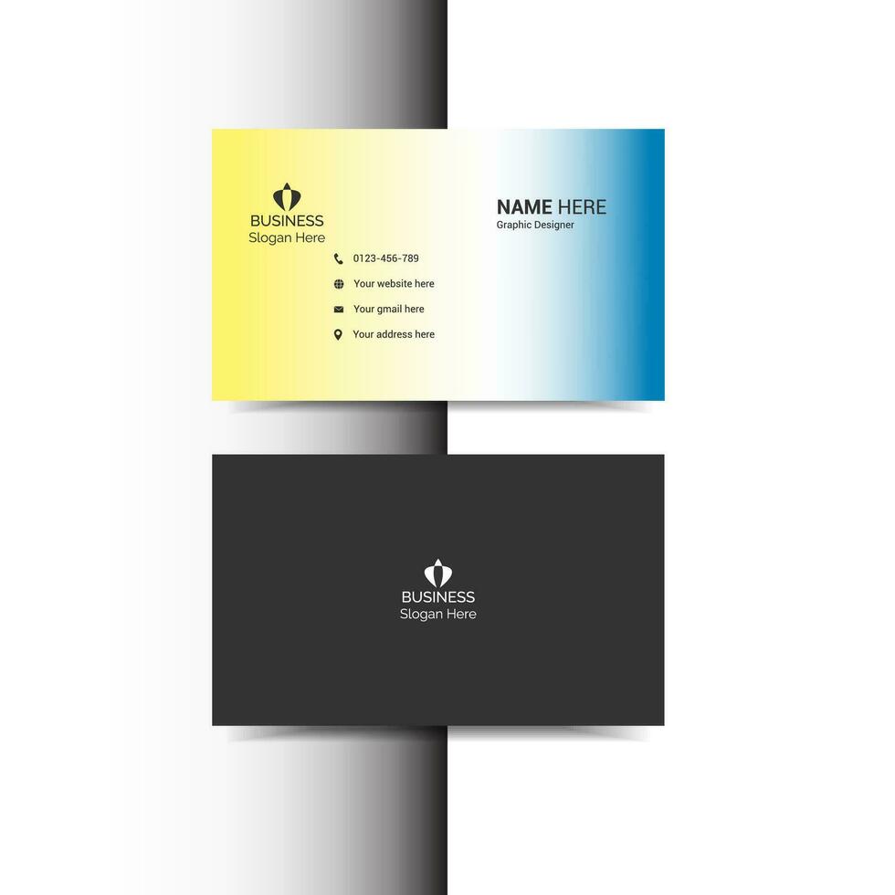 Business card template design vector