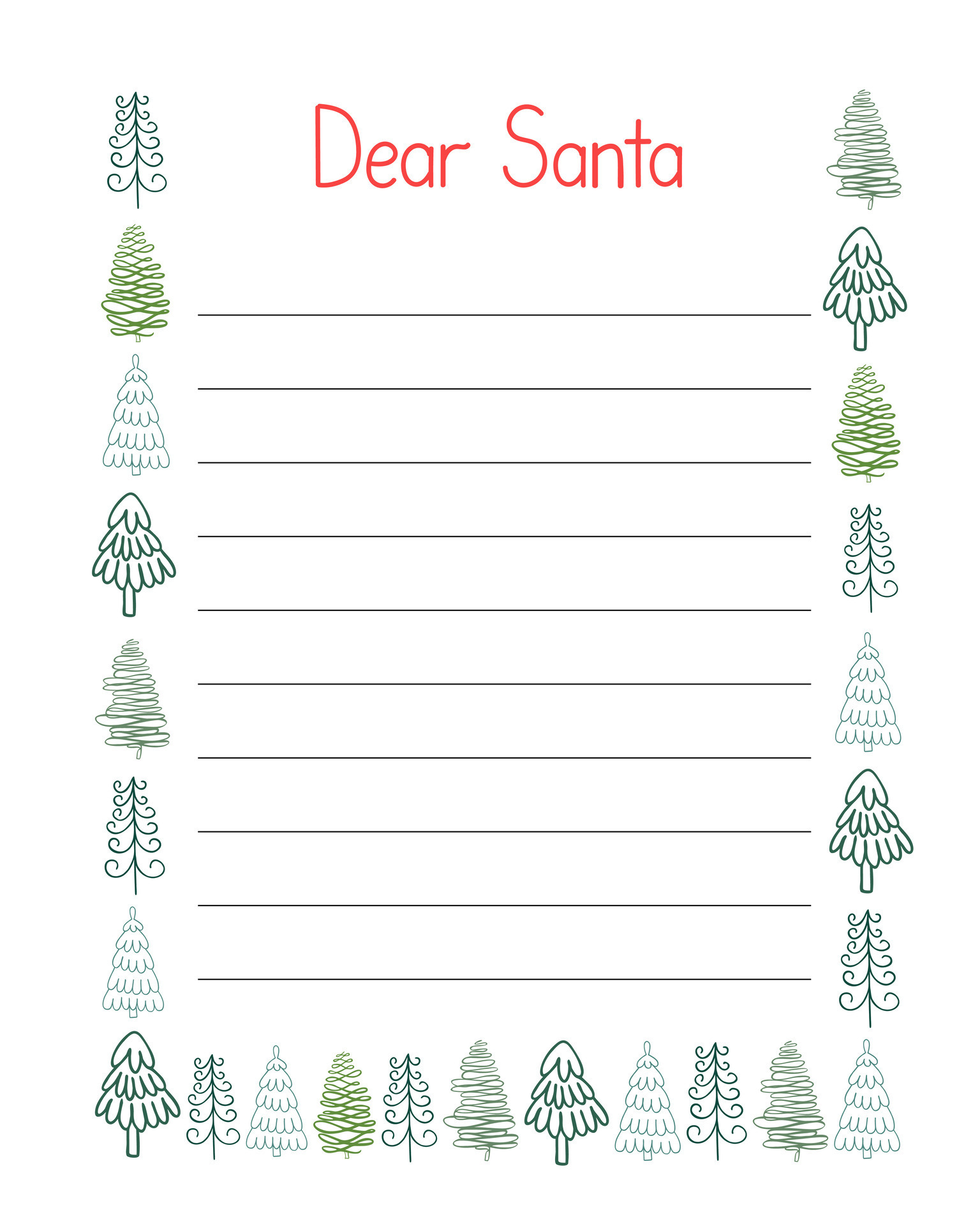 letra a Papa Noel claus modelo vector ilustración, Navidad deseo lista