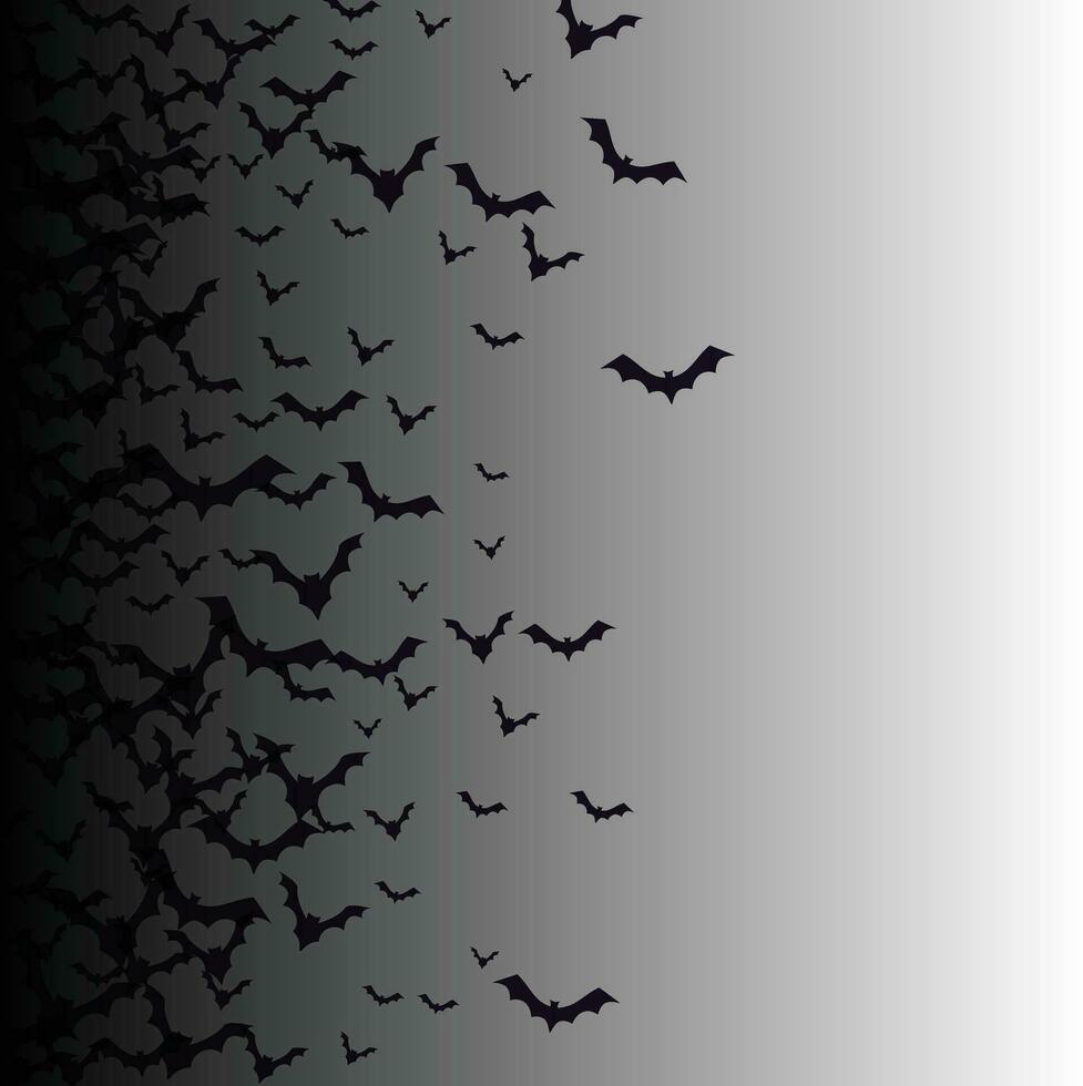 Halloween night background with bat and full moon vector