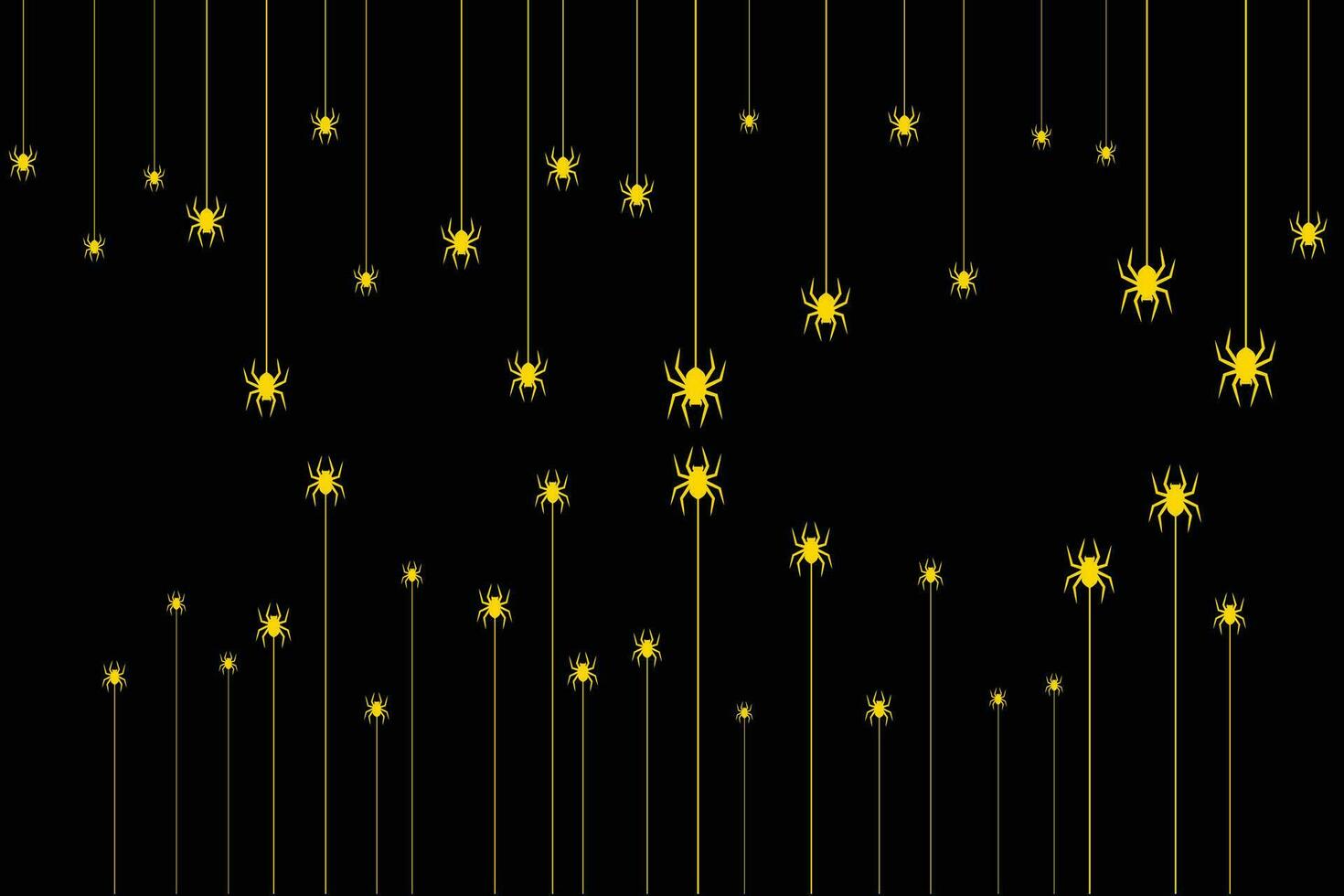 Halloween spider web banner with spiders, cobweb background vector