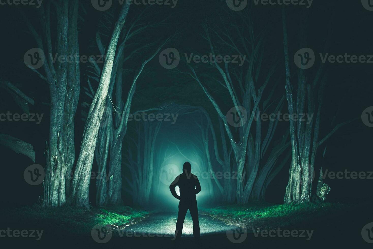 Men with Powerful Flashlight photo