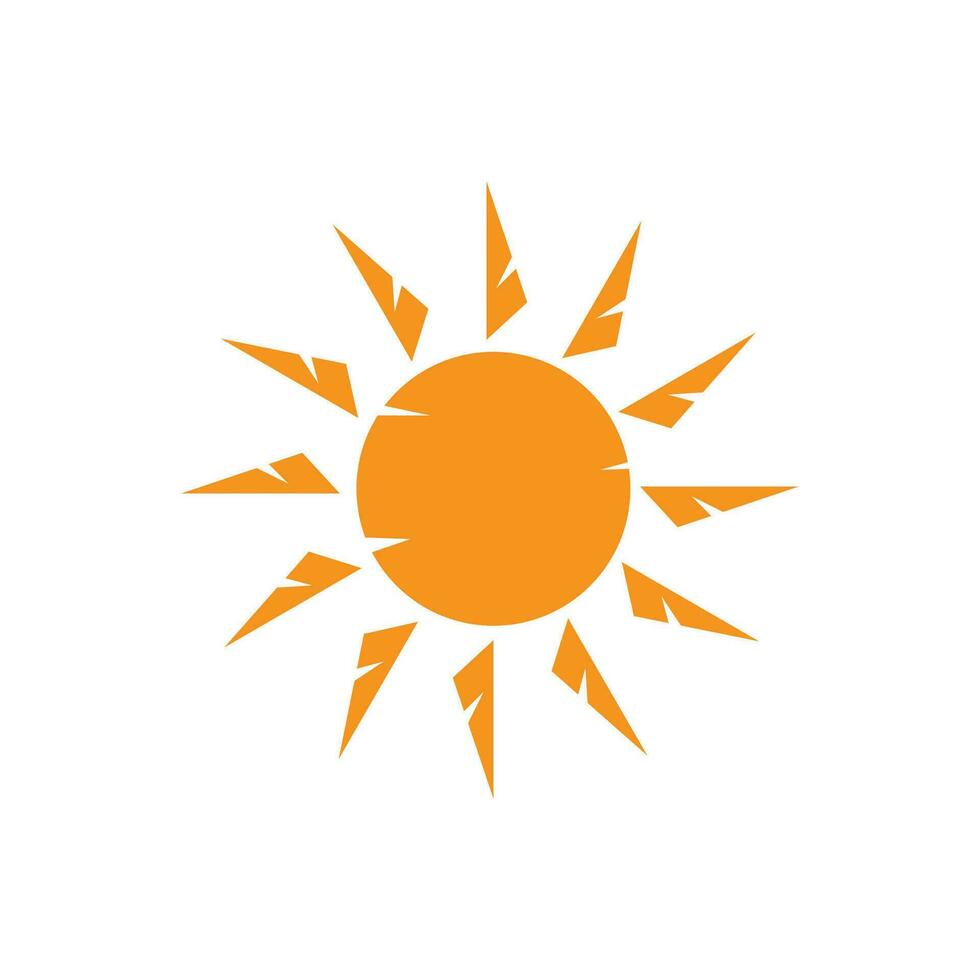 icono de ilustración de vector de sol