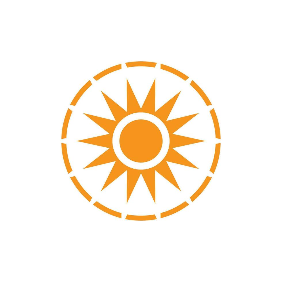 icono de ilustración de vector de sol