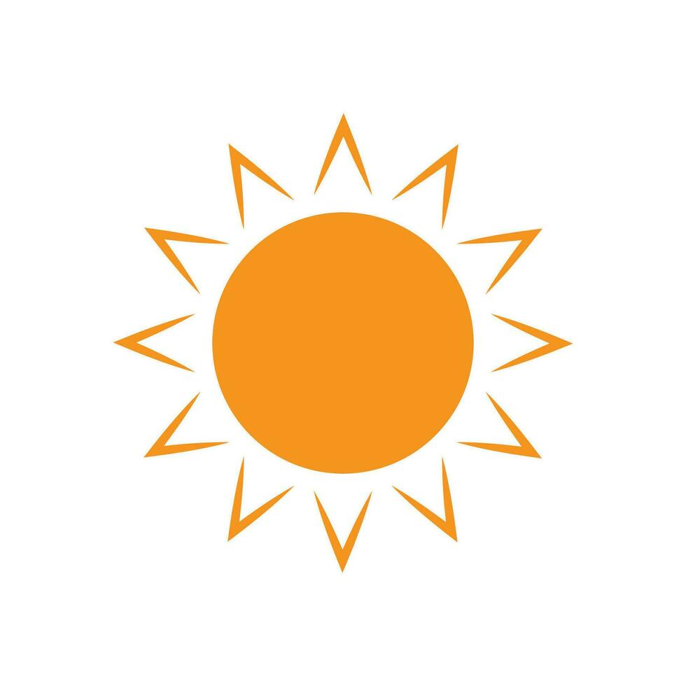 icono de ilustración de vector de sol