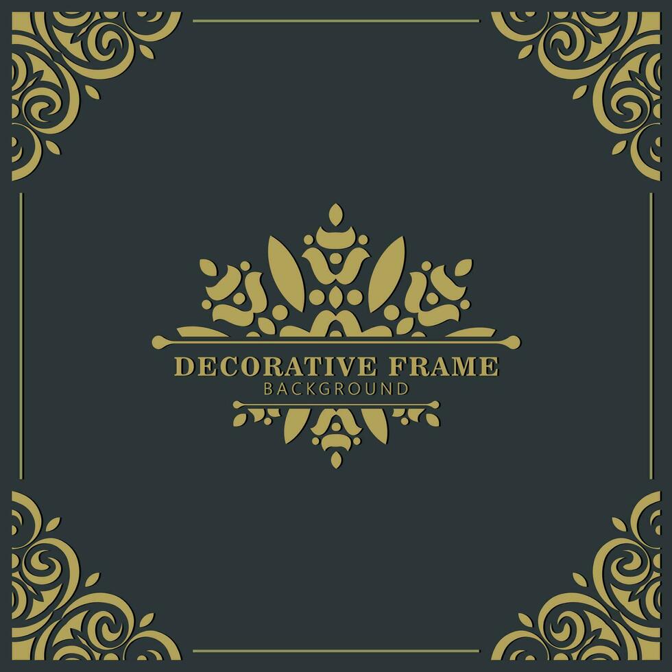 Elegant decorative frame design background vector