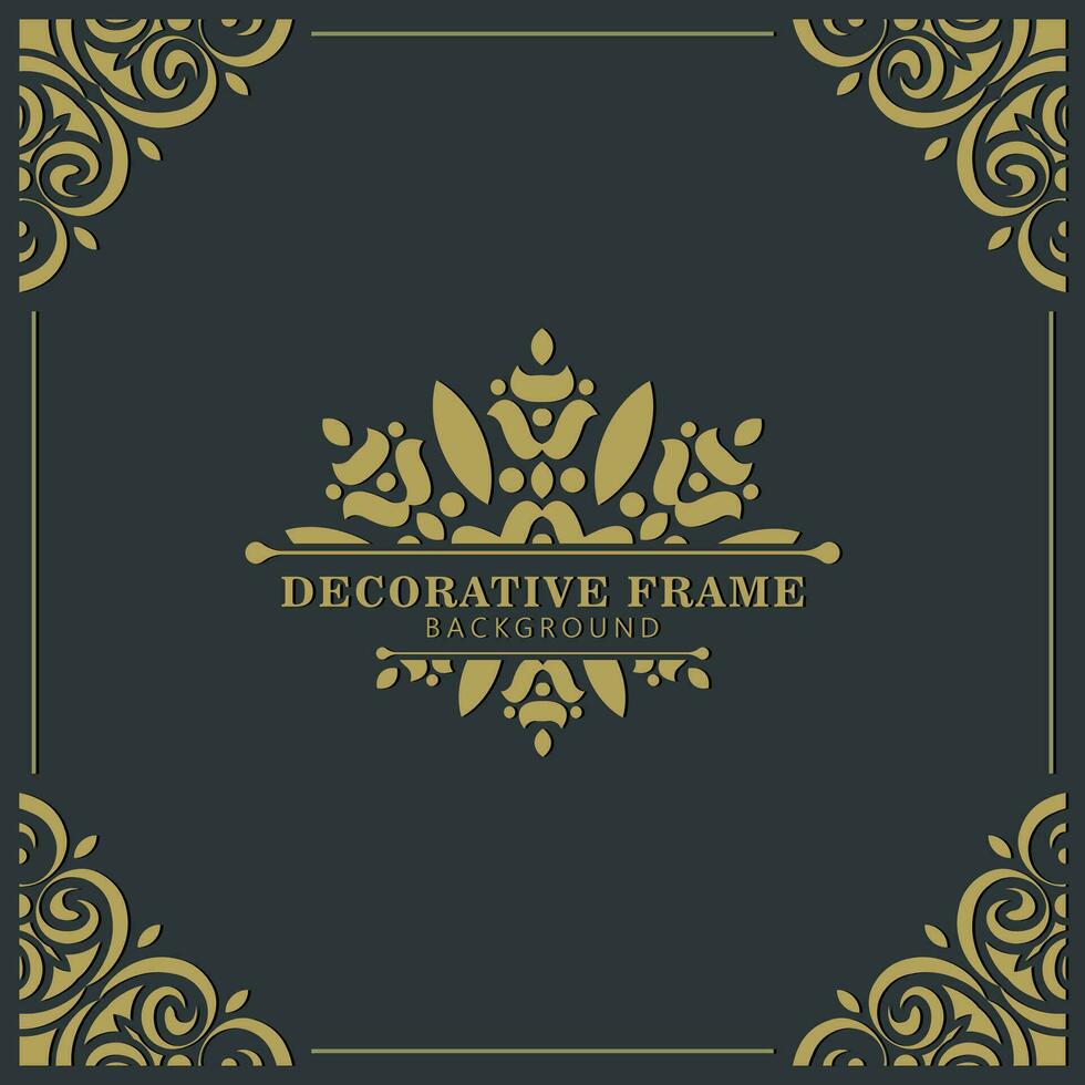 elegante fondo de diseño de marco decorativo vector