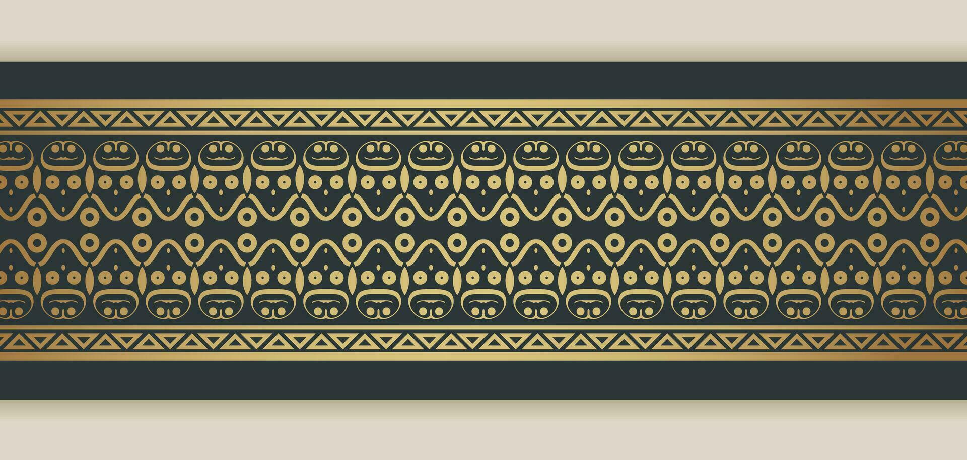 Elegant golden ornamental border template vector
