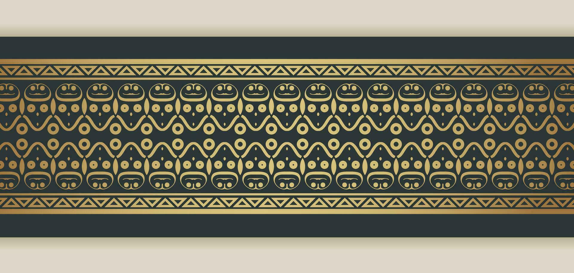 Elegant golden ornamental border template vector