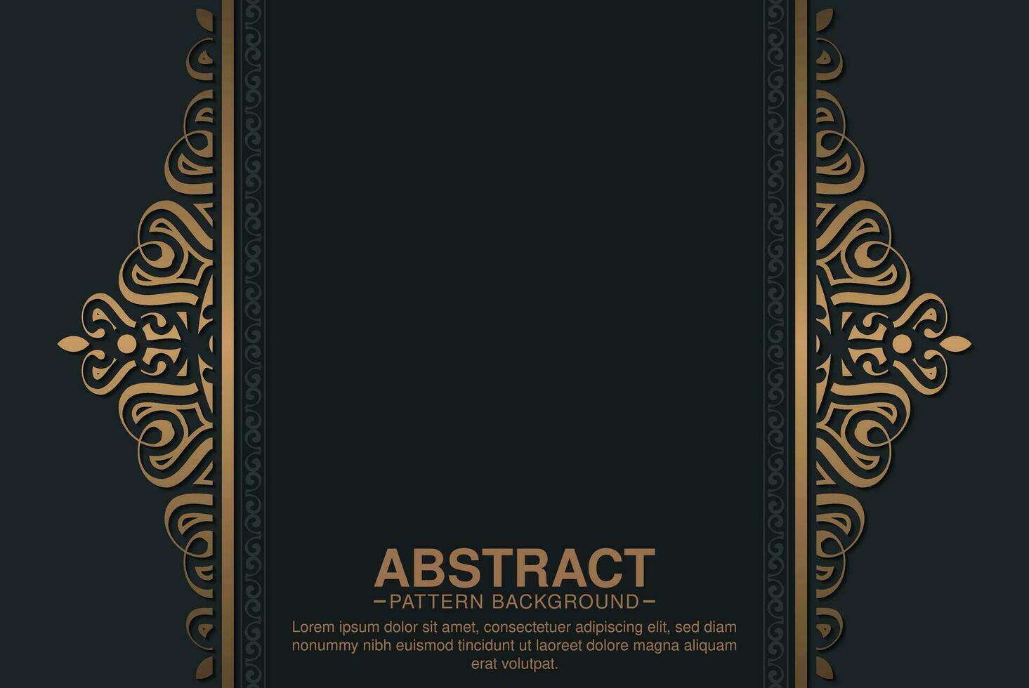 Floral background golden banner design vector