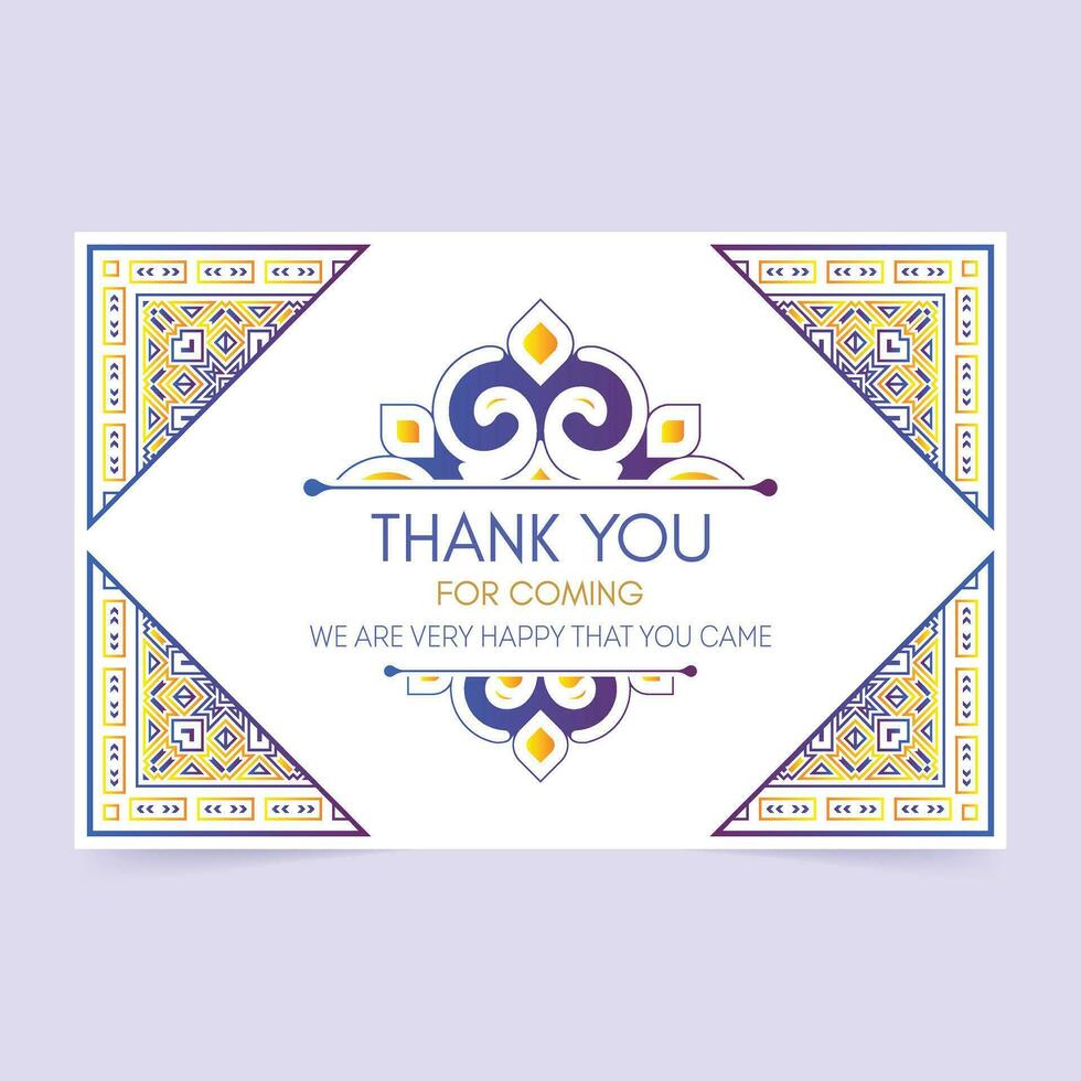 classic thank you wedding card vector