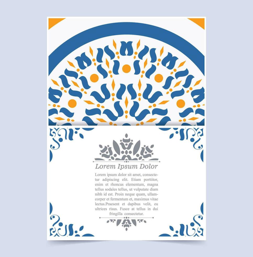 colorful mandala cover design vector