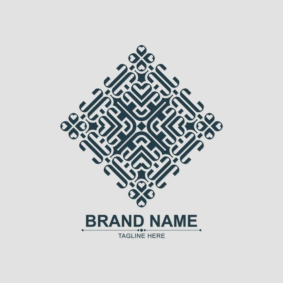 ornament art logo design template vector