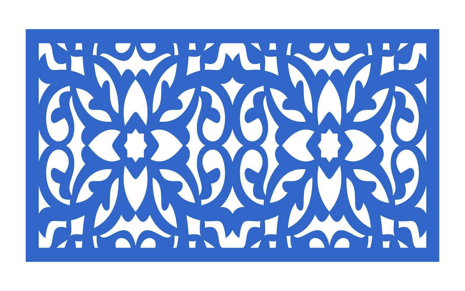 Decorative floral patterns, geometric template for cnc laser cutting vector