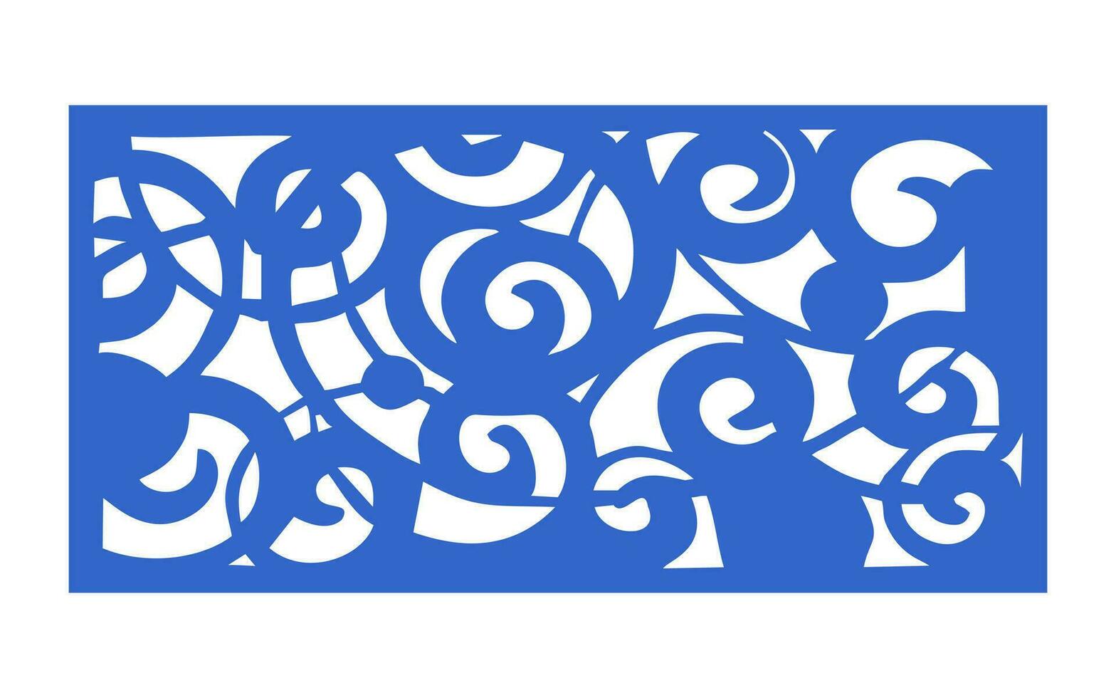 Decorative floral patterns, geometric template for cnc laser cutting vector