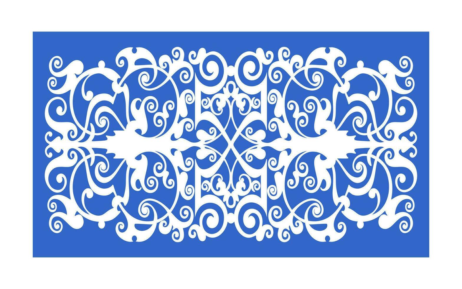 Decorative floral patterns, geometric template for cnc laser cutting vector