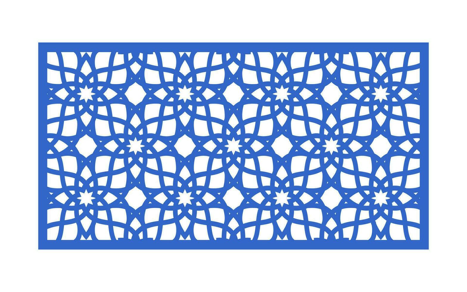 Decorative floral patterns, geometric template for cnc laser cutting vector