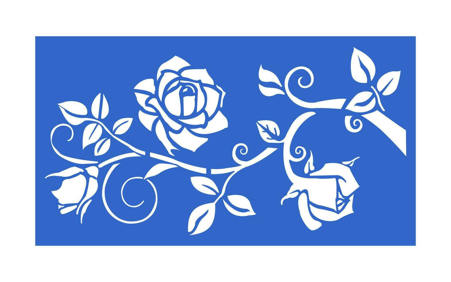 Decorative floral patterns, geometric template for cnc laser cutting vector