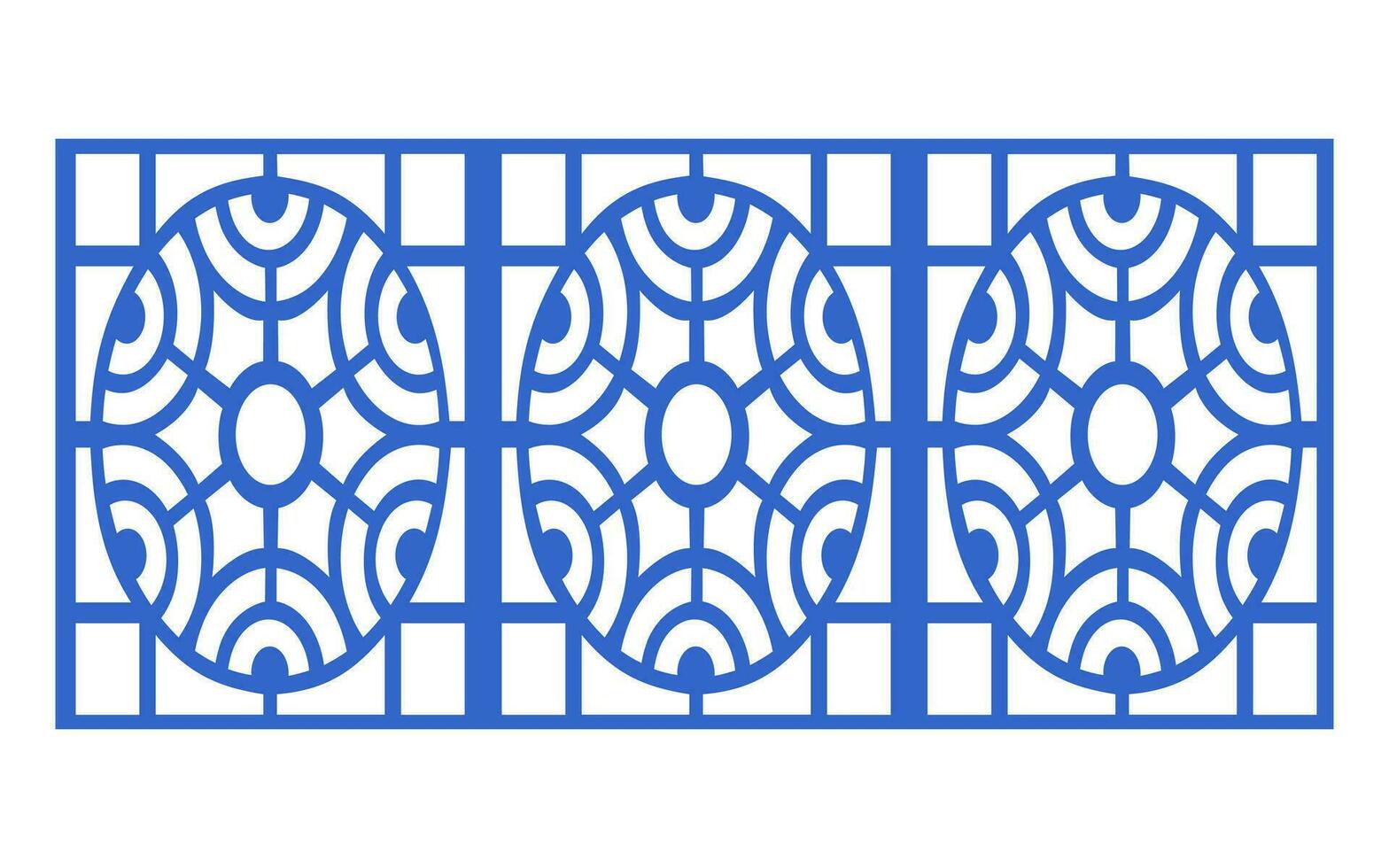 Decorative floral patterns, geometric template for cnc laser cutting vector