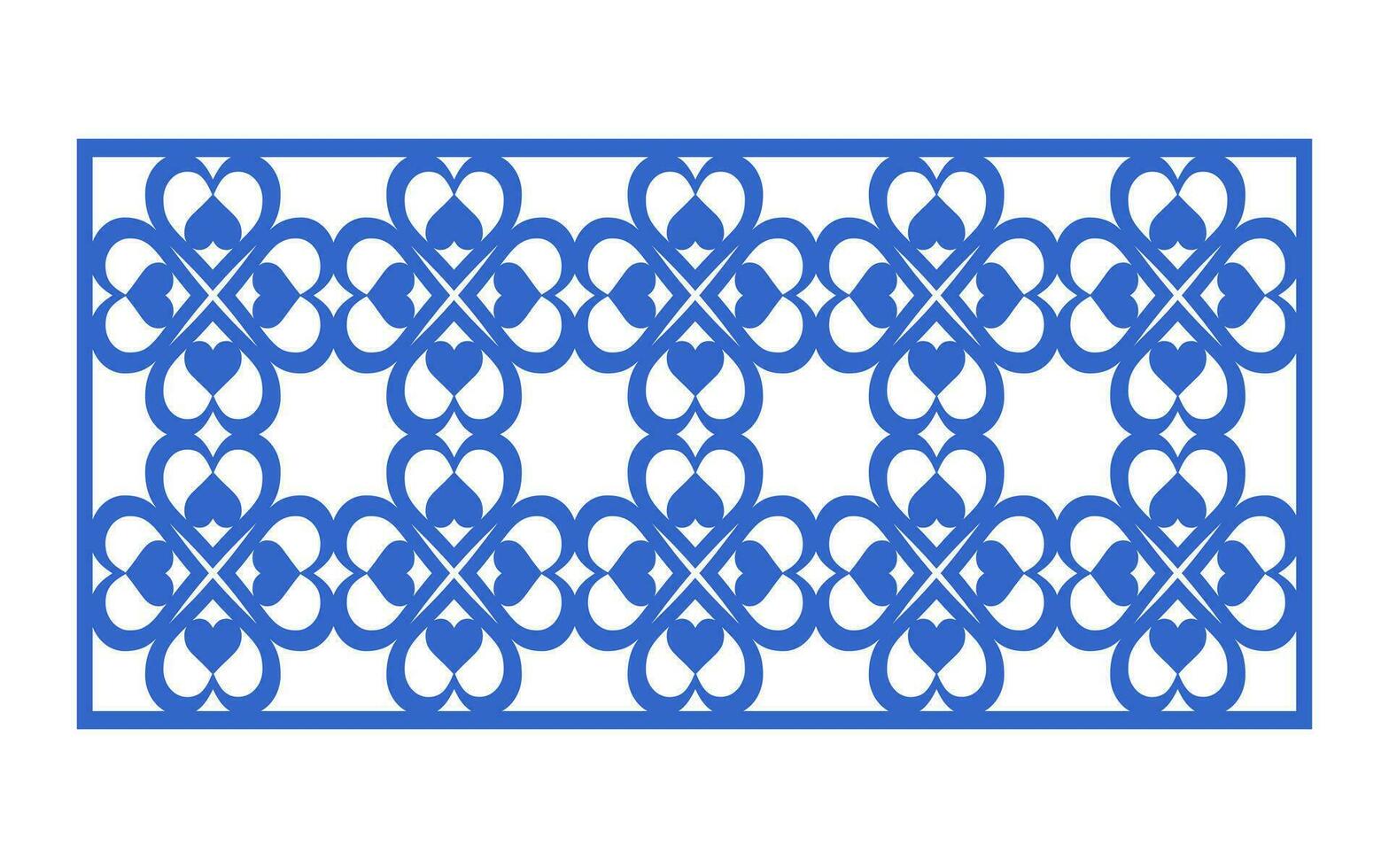 Decorative floral patterns, geometric template for cnc laser cutting vector