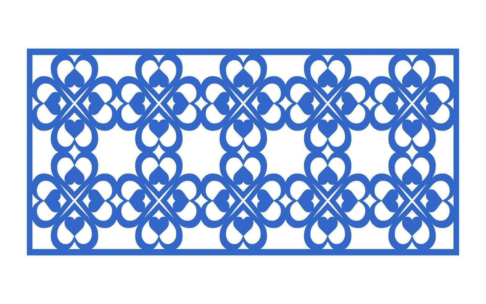 Decorative floral patterns, geometric template for cnc laser cutting vector