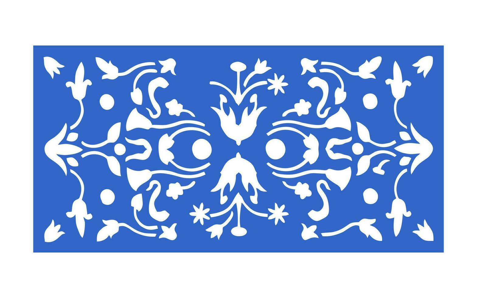 Decorative floral patterns, geometric template for cnc laser cutting vector