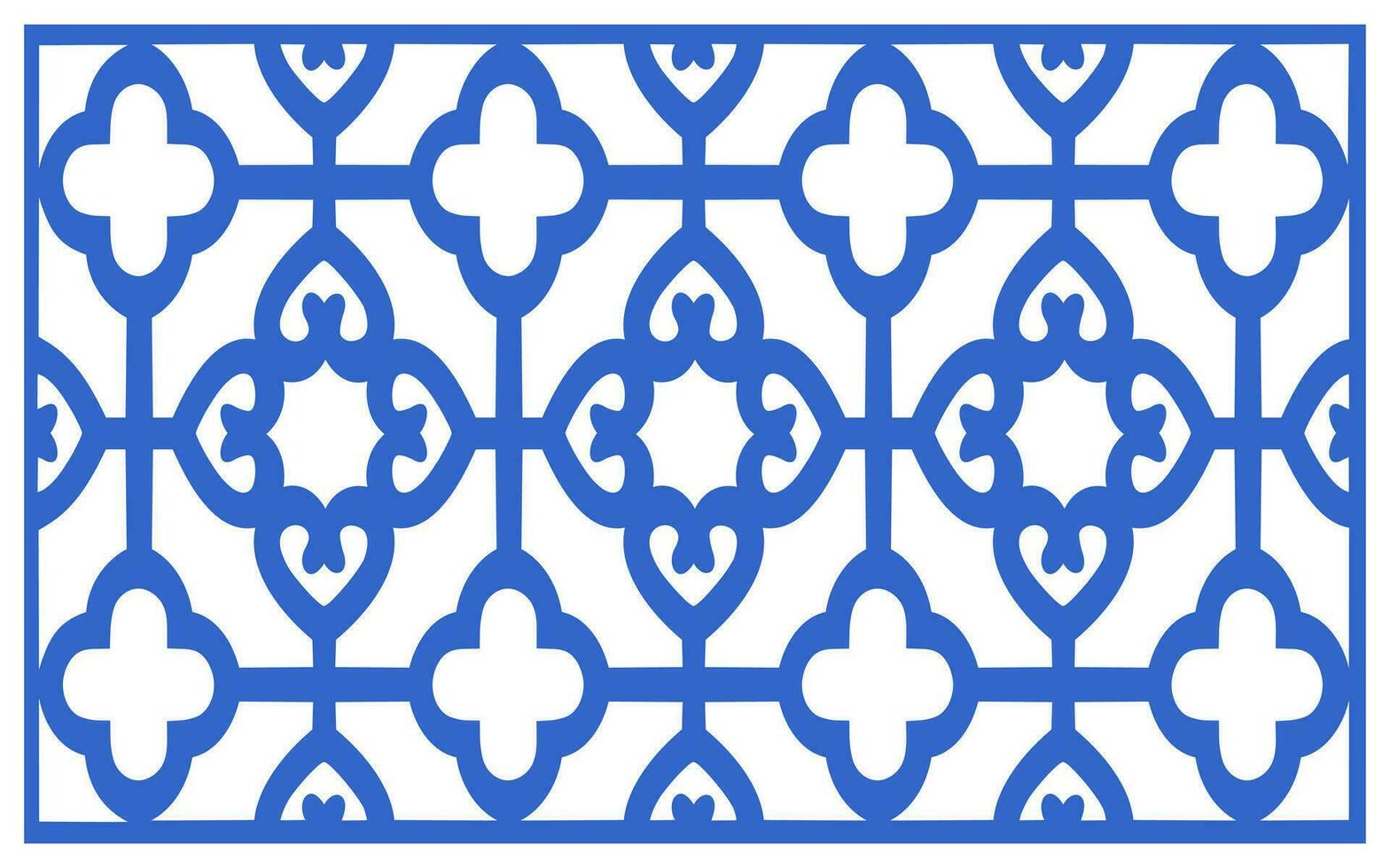 Decorative floral patterns, geometric template for cnc laser cutting vector
