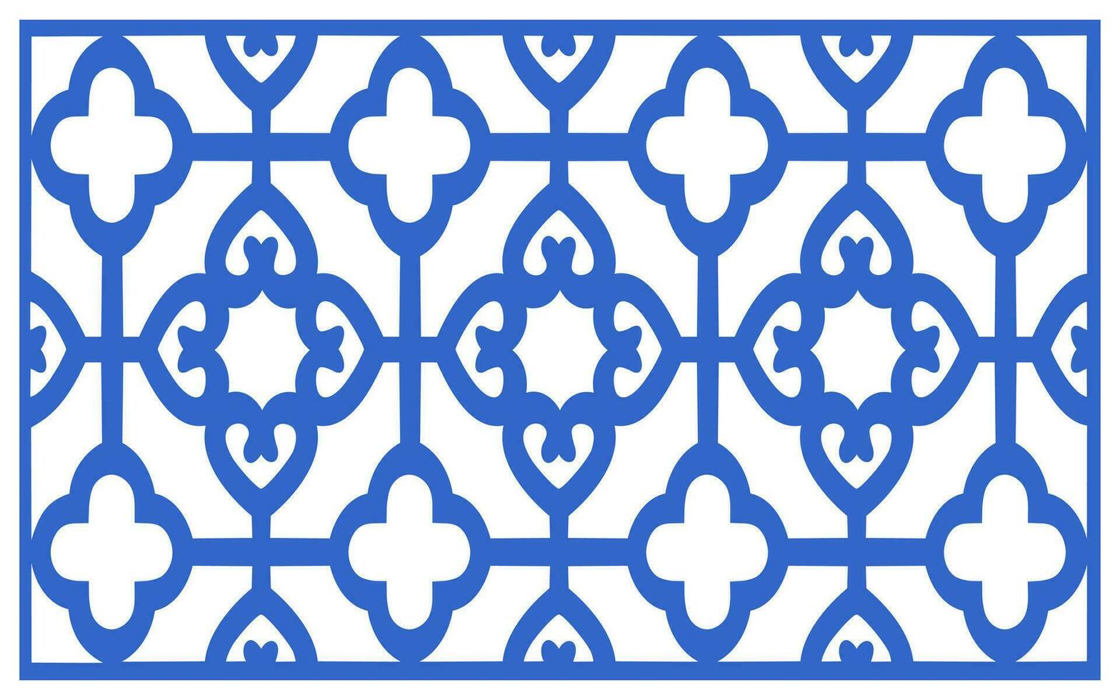 Decorative floral patterns, geometric template for cnc laser cutting vector