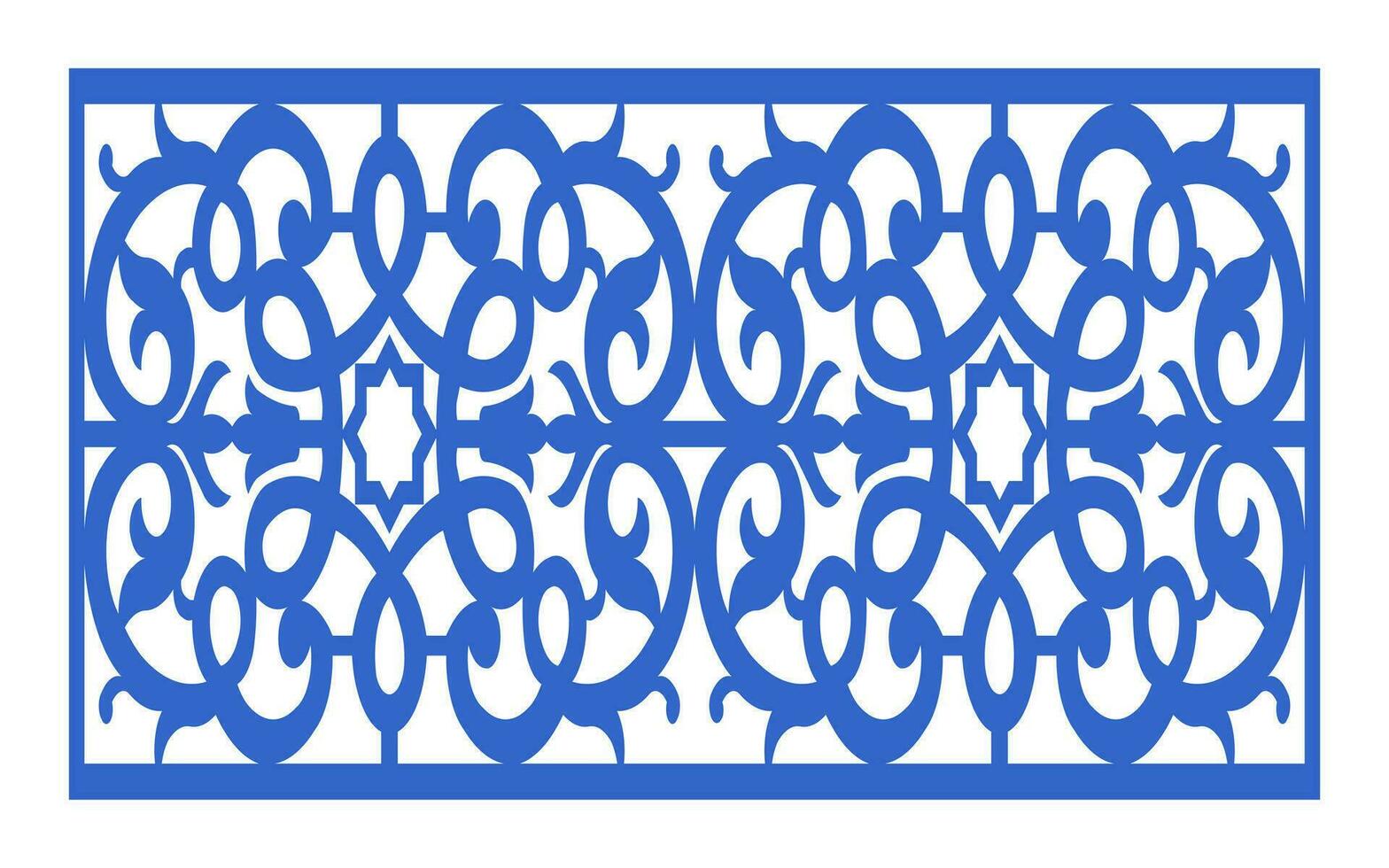 Decorative floral patterns, geometric template for cnc laser cutting vector