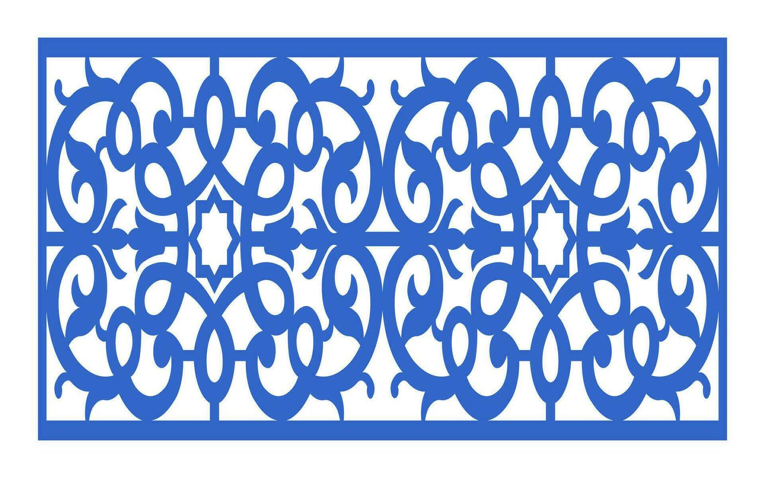 Decorative floral patterns, geometric template for cnc laser cutting vector