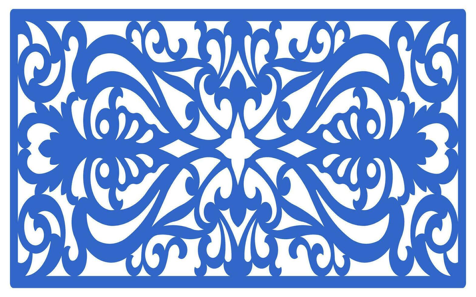 Decorative floral patterns, geometric template for cnc laser cutting vector