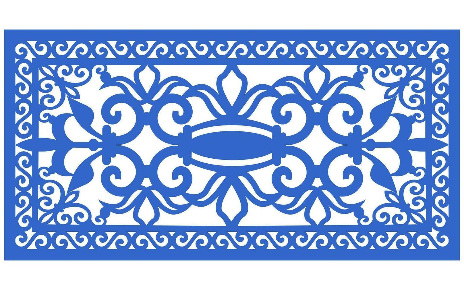 Decorative floral patterns, geometric template for cnc laser cutting vector