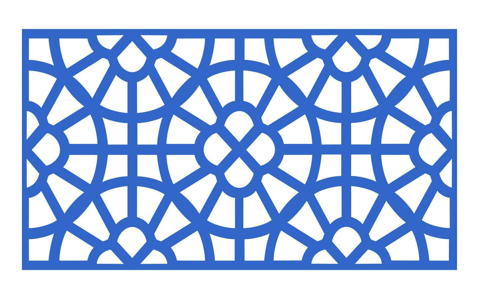 Decorative floral patterns, geometric template for cnc laser cutting vector