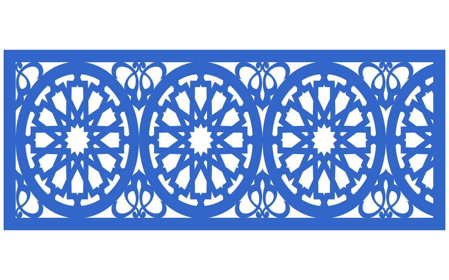 Decorative floral patterns, geometric template for cnc laser cutting vector