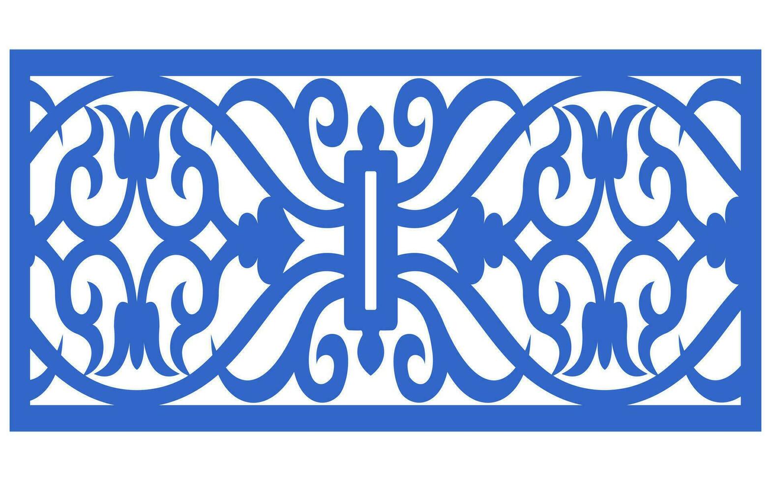 Decorative floral patterns, geometric template for cnc laser cutting vector