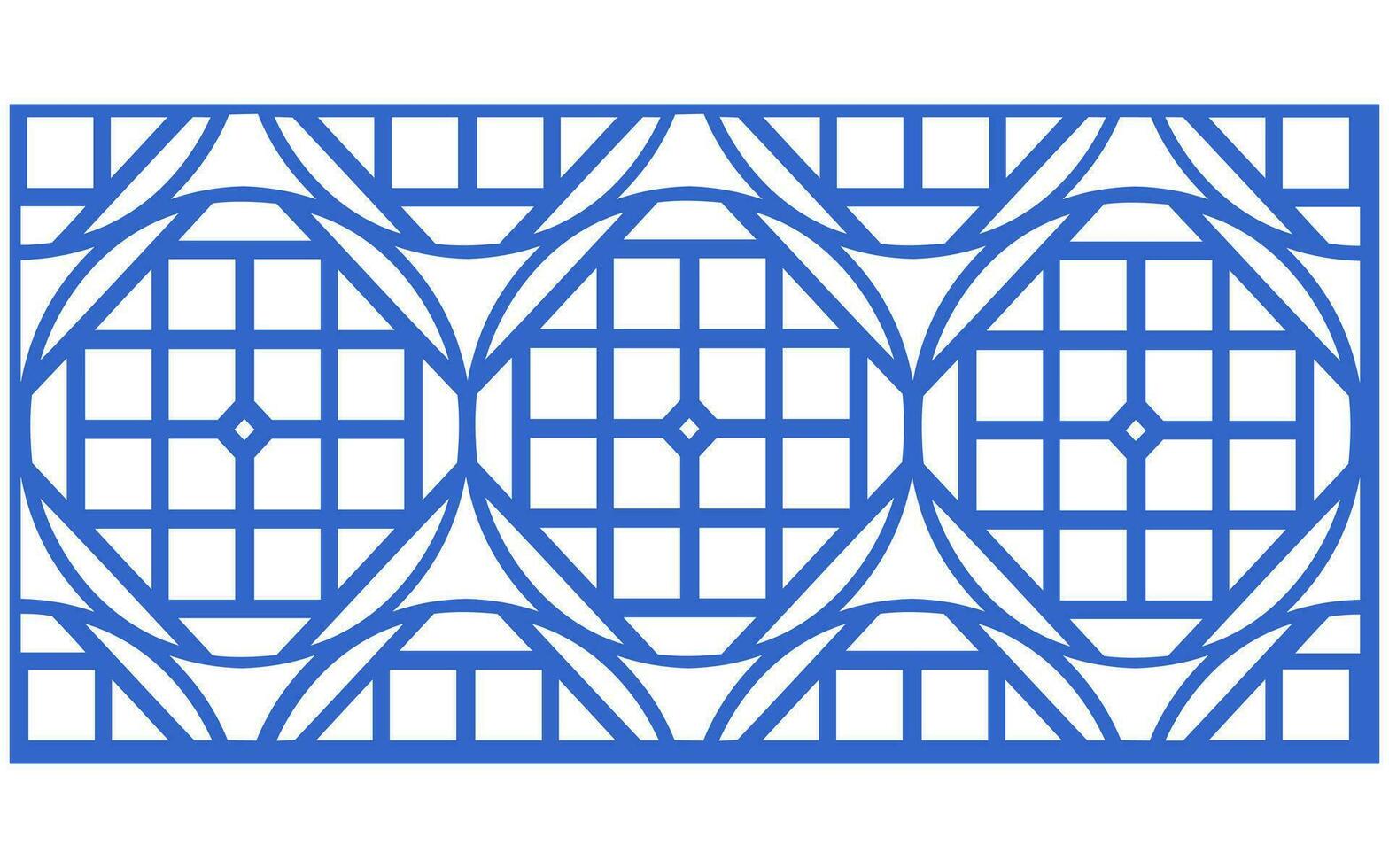 Decorative floral patterns, geometric template for cnc laser cutting vector