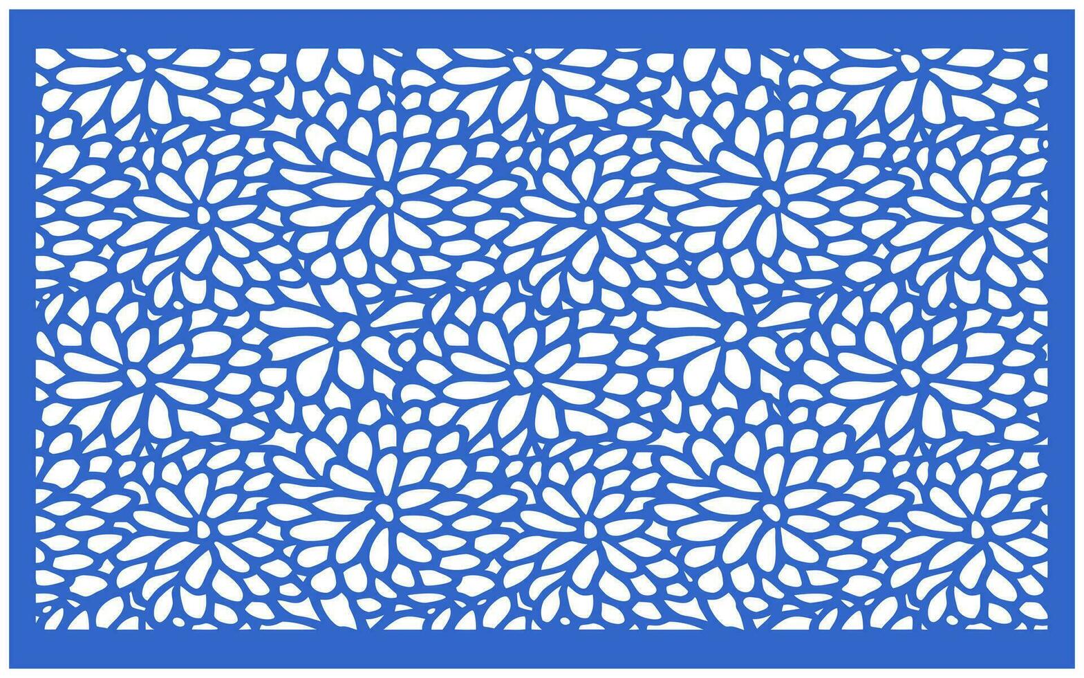 Decorative floral patterns, geometric template for cnc laser cutting vector