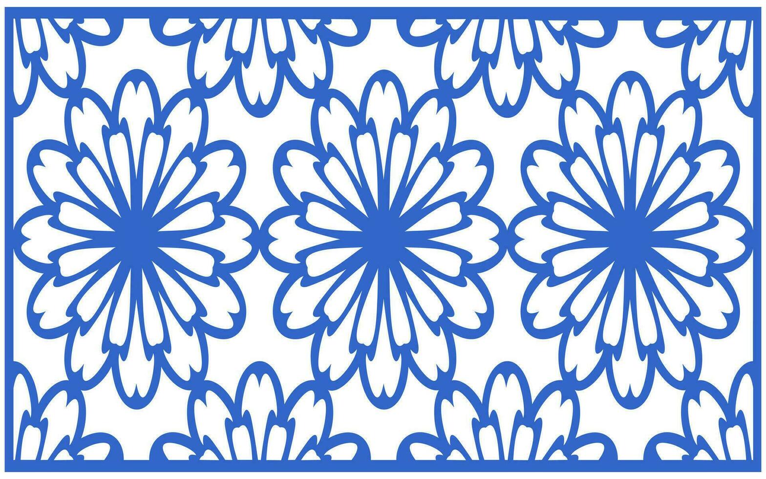 Decorative floral patterns, geometric template for cnc laser cutting vector
