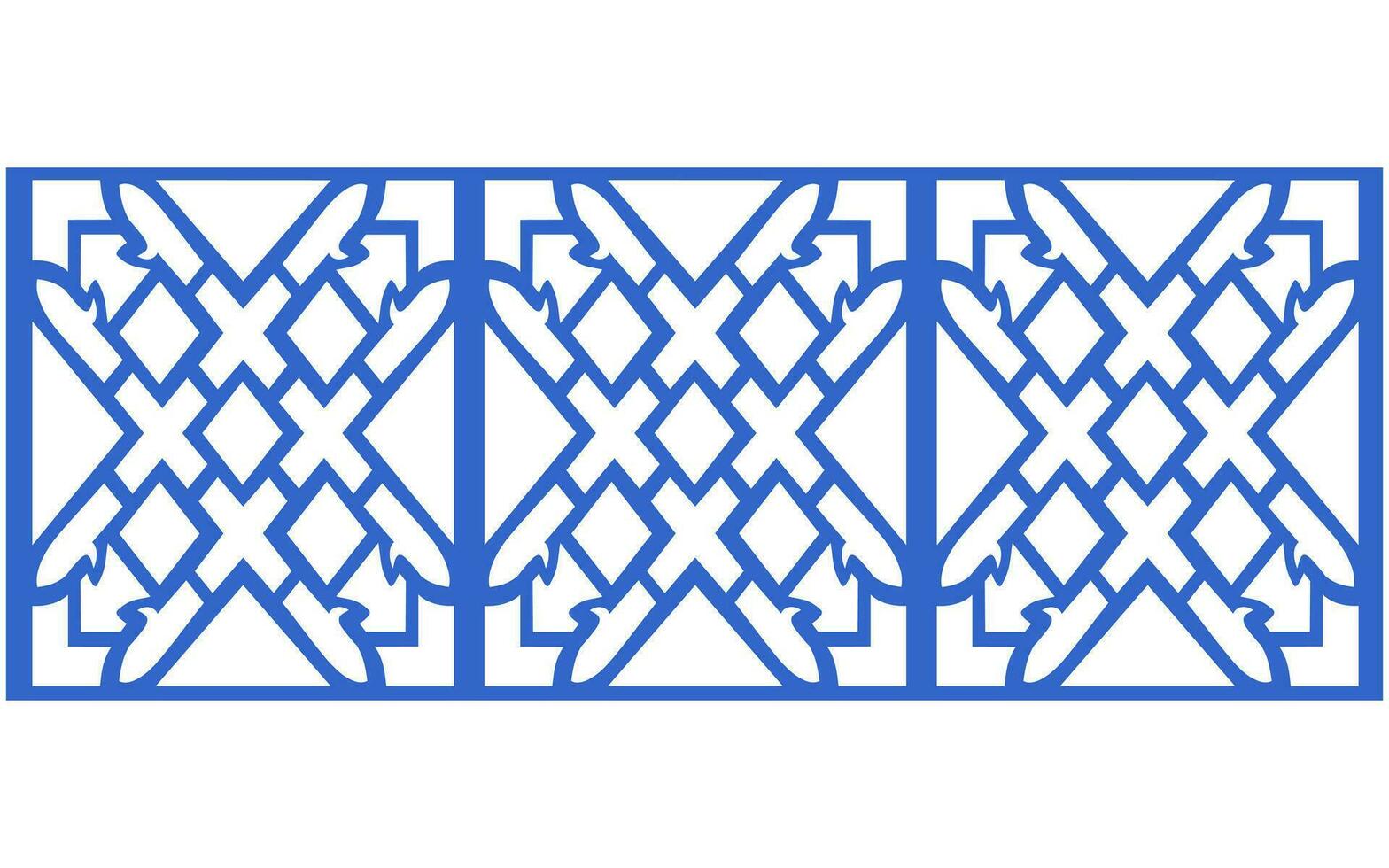 Decorative floral patterns, geometric template for cnc laser cutting vector