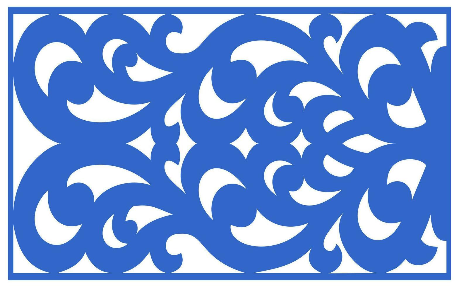 Decorative floral patterns, geometric template for cnc laser cutting vector