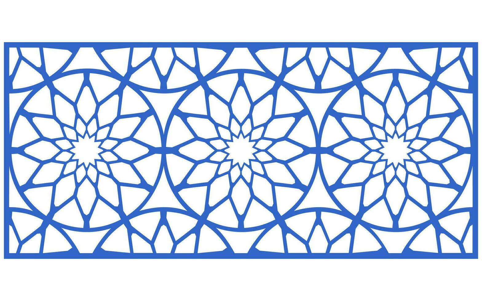 Decorative floral patterns, geometric template for cnc laser cutting vector